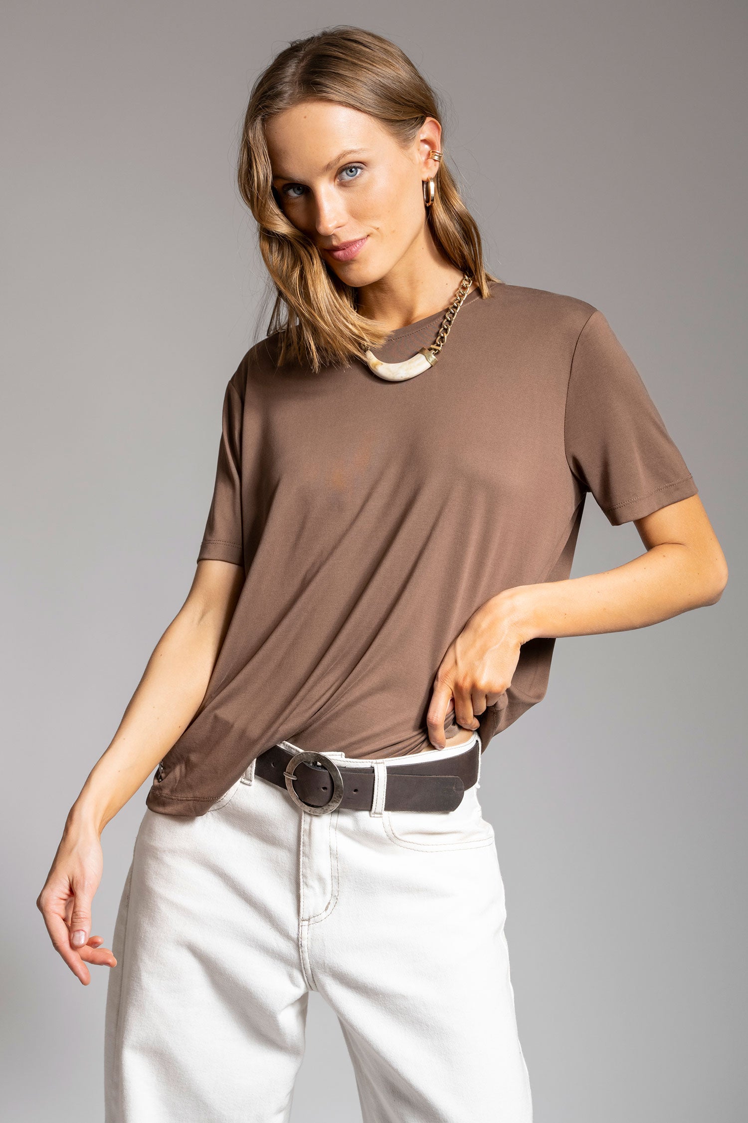 POLERA CELIA café