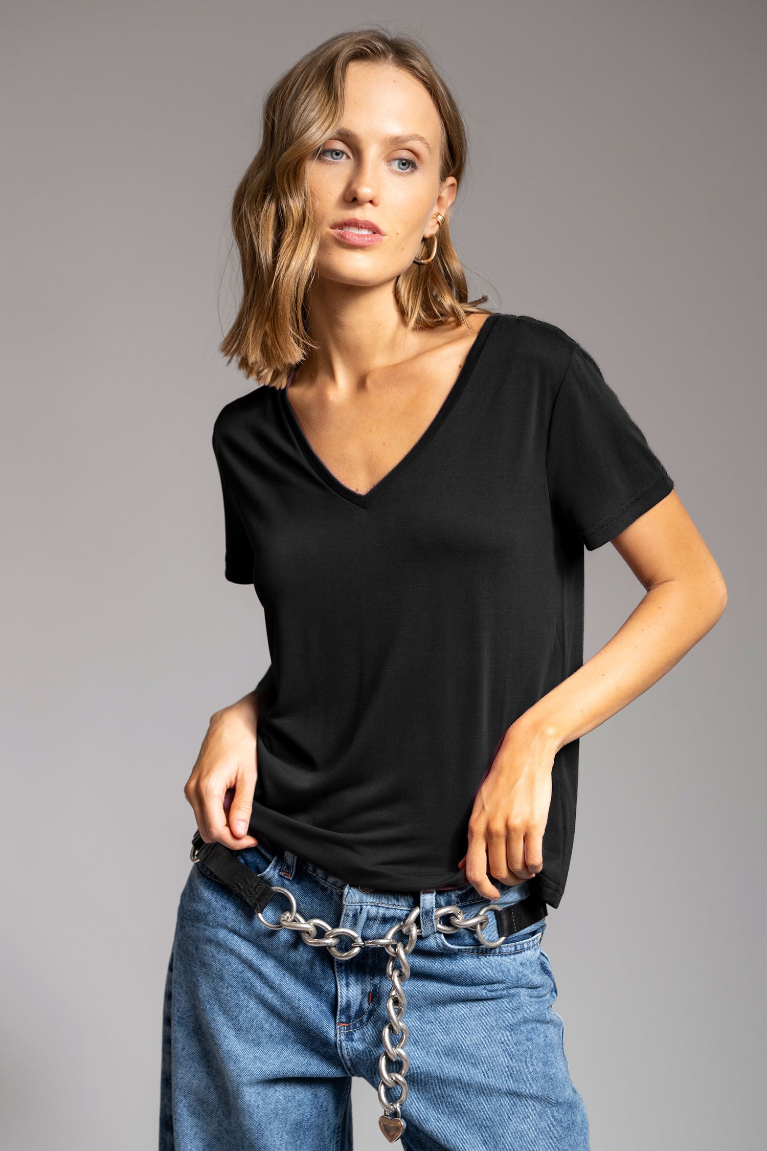 POLERA CLARA negro