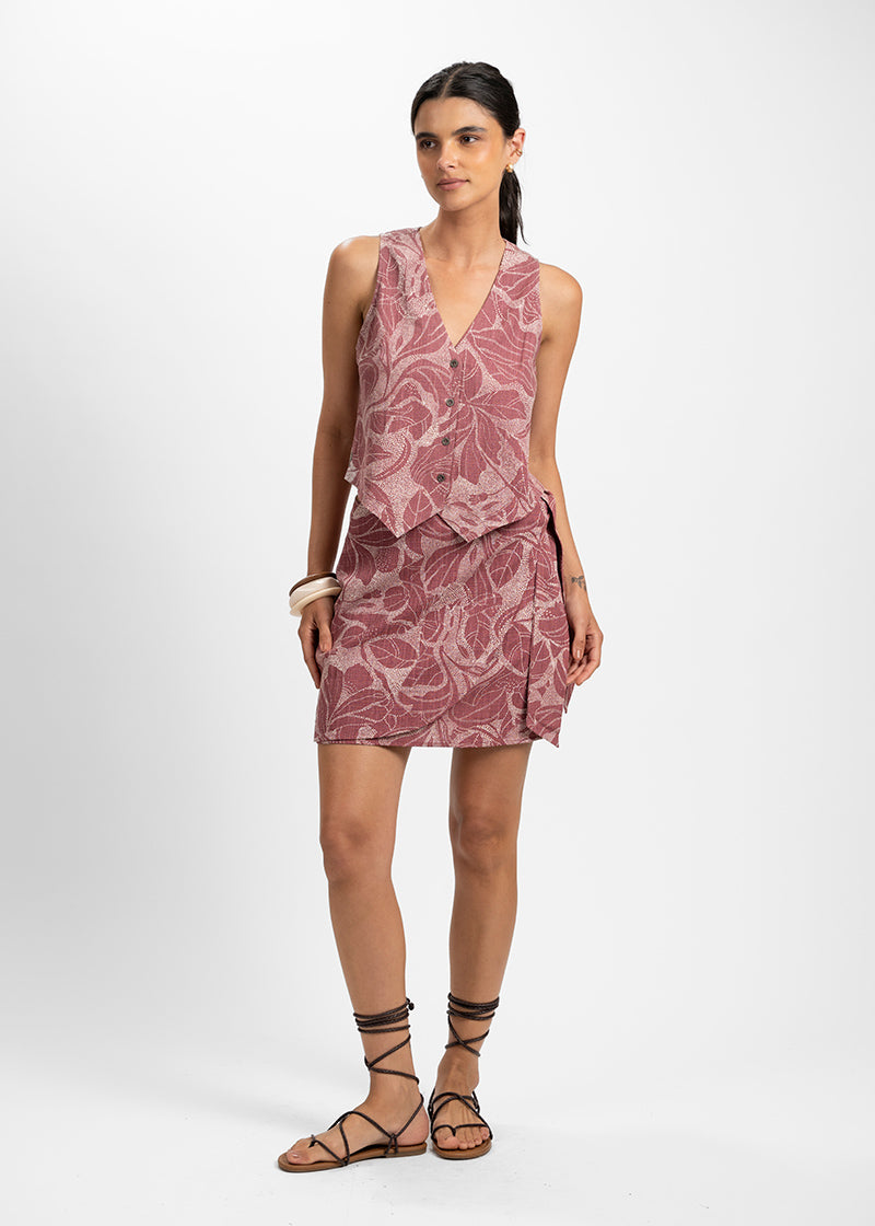 VEST PIPA P burdeo/beige