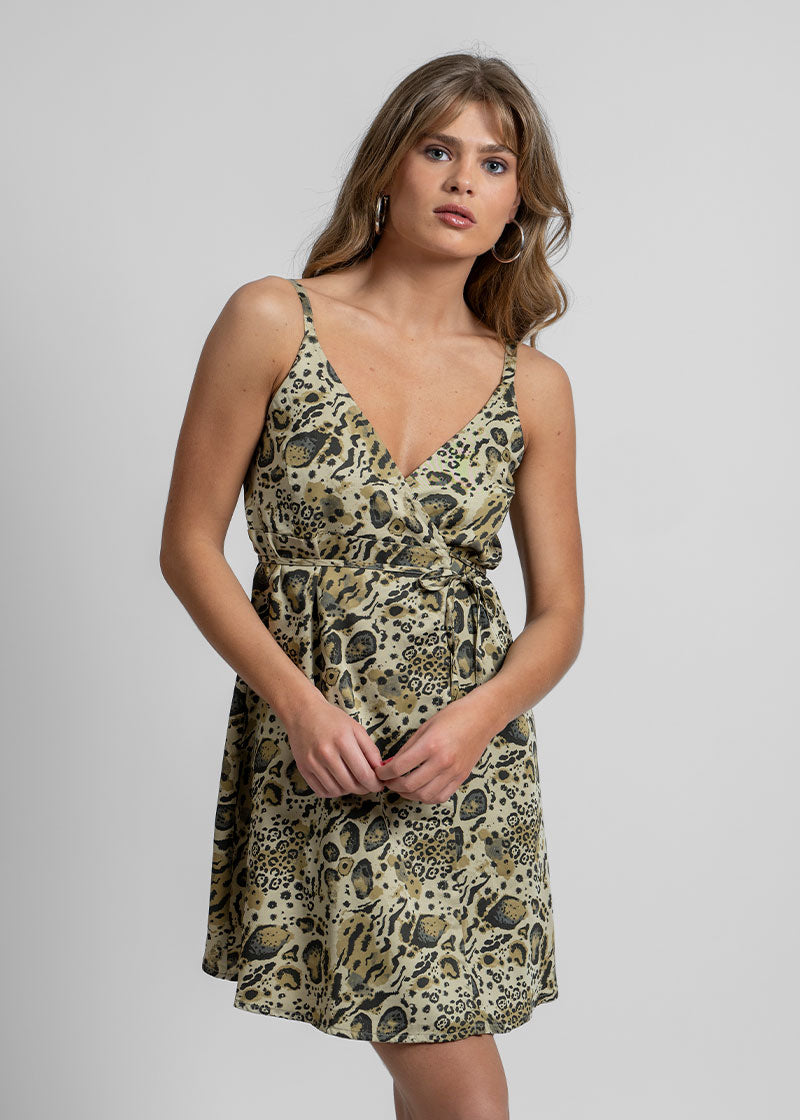 VESTIDO CIRA Tencel animal print