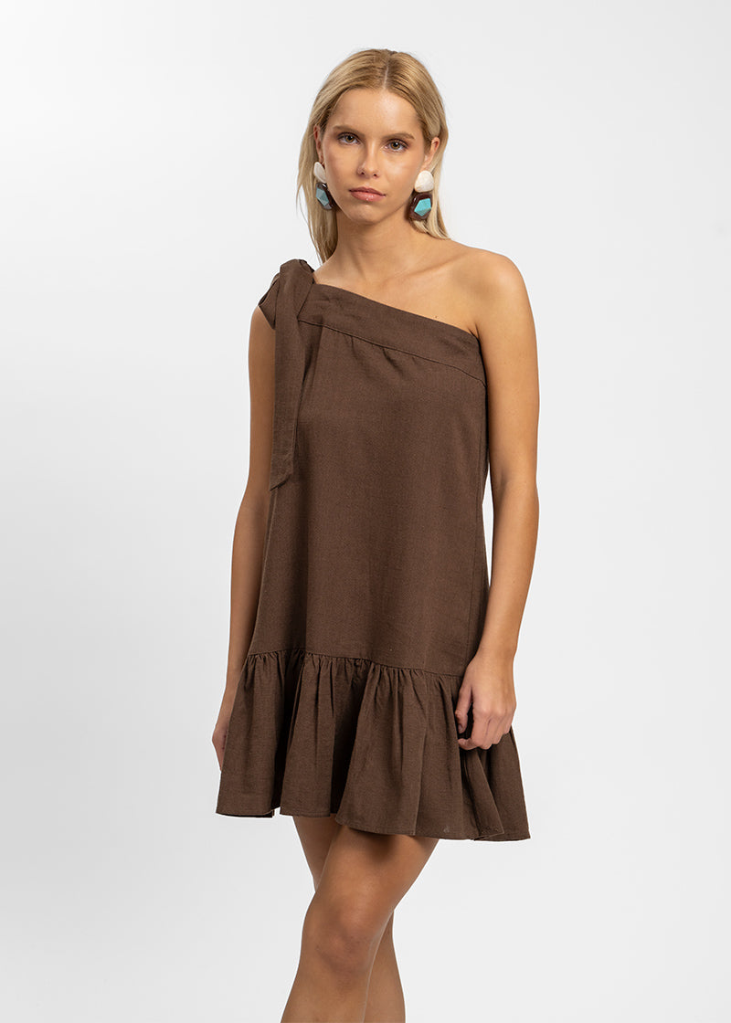 VESTIDO AGATHA café