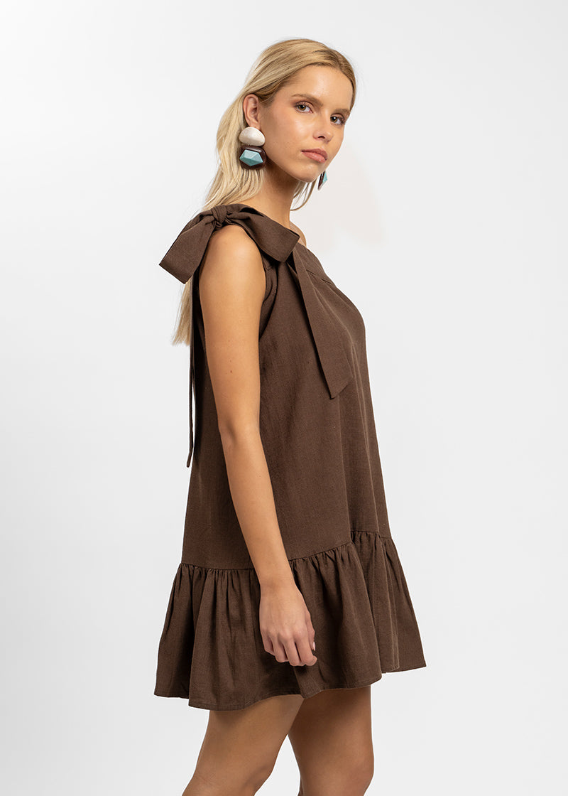 VESTIDO AGATHA café