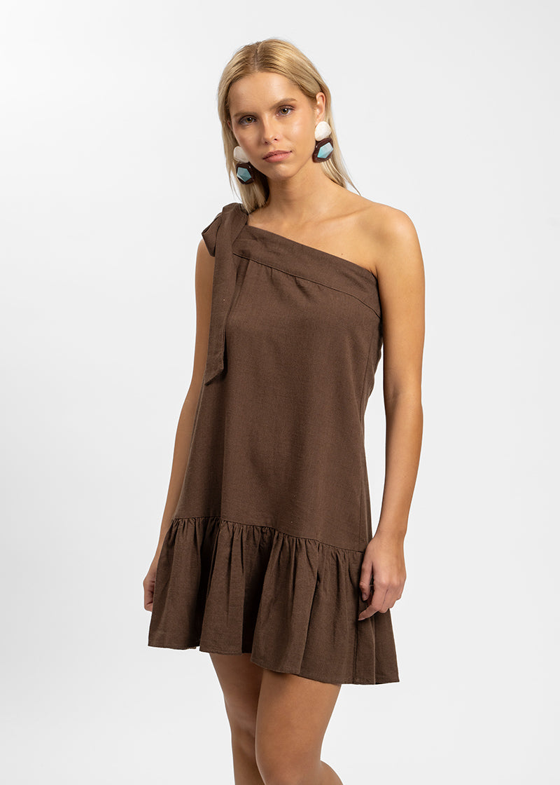 VESTIDO AGATHA café
