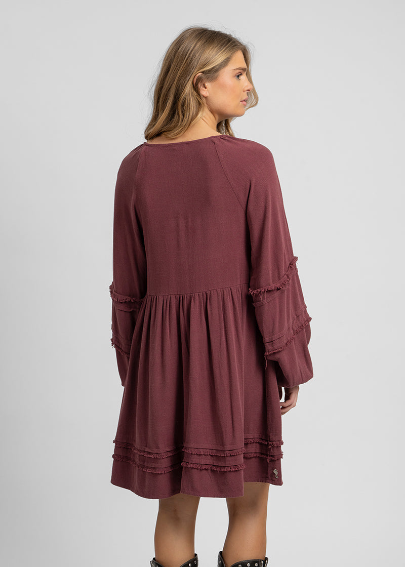 VESTIDO AMAIA burdeo