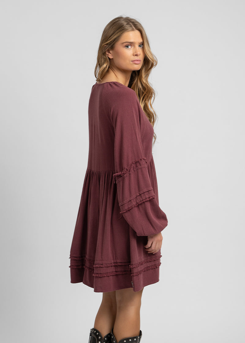 VESTIDO AMAIA burdeo