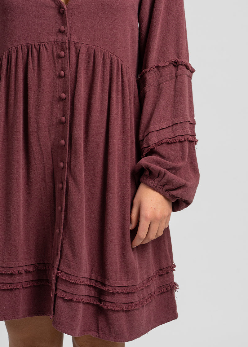 VESTIDO AMAIA burdeo