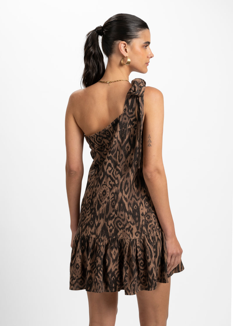 VESTIDO AGATHA café/negro