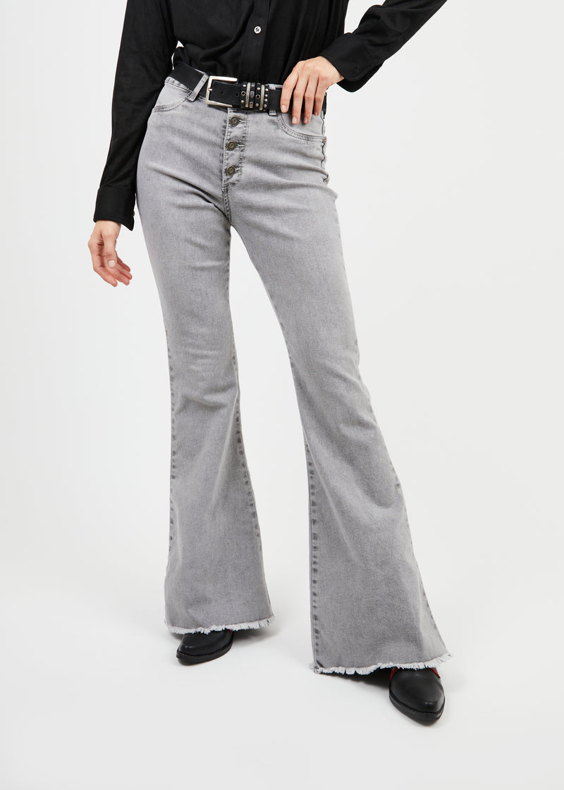 JEANS ROMINA Tiro Alto gris